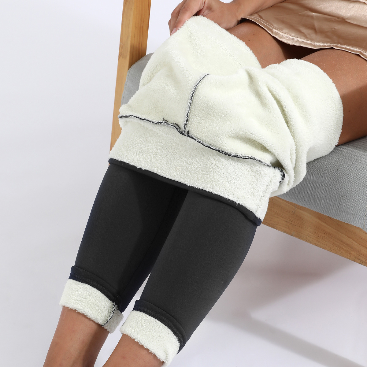 Cameland Women Plush Cashmere Leggings Casual Thick Leggings Super Elastic  Slim Legging Winter Tights
